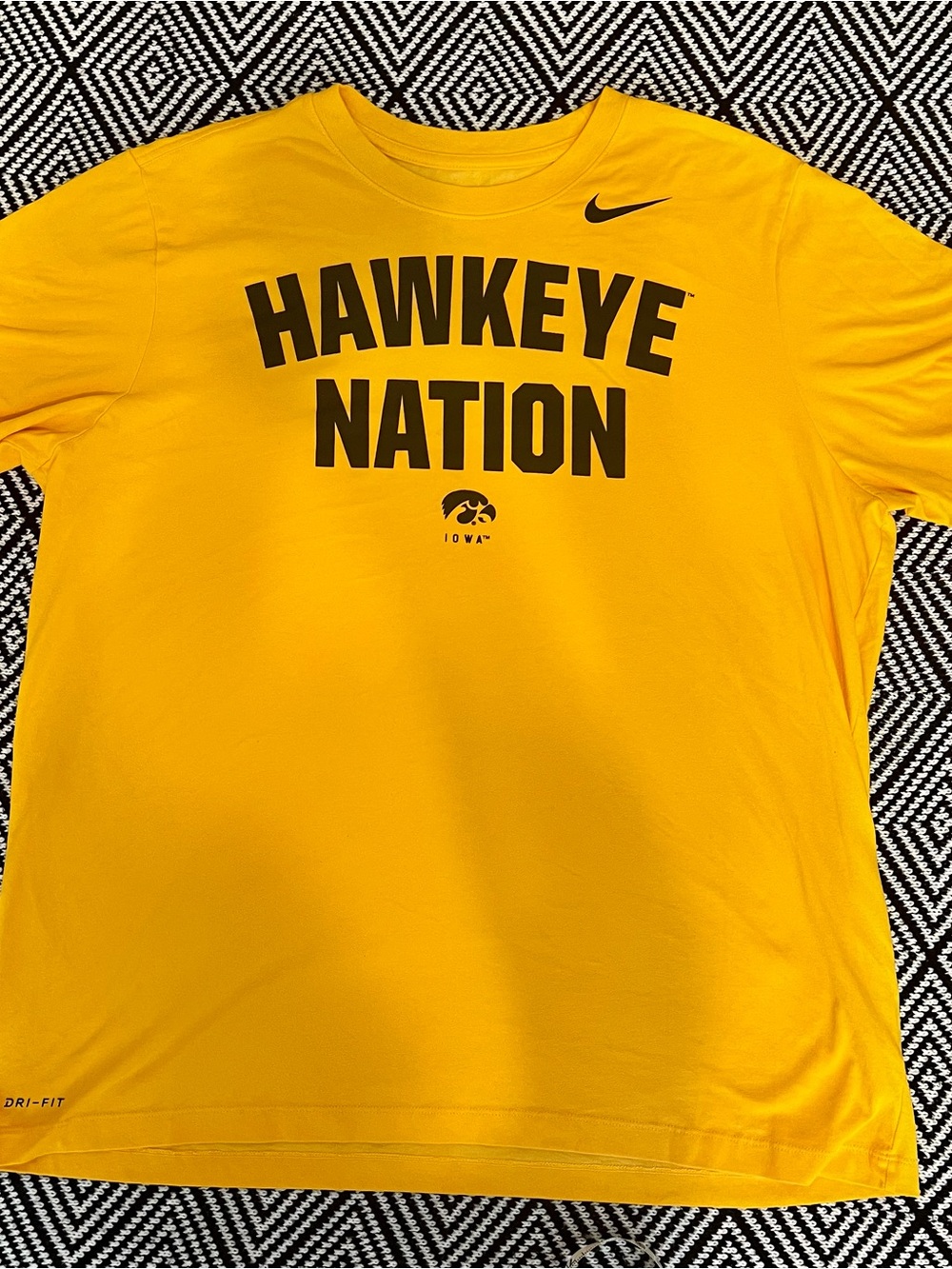 Nike Yellow Hawkeye Nation Graphic Tee